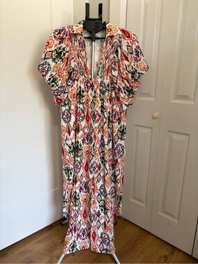 Boho Multicolor Printed Maxi Dress - NWT-small
